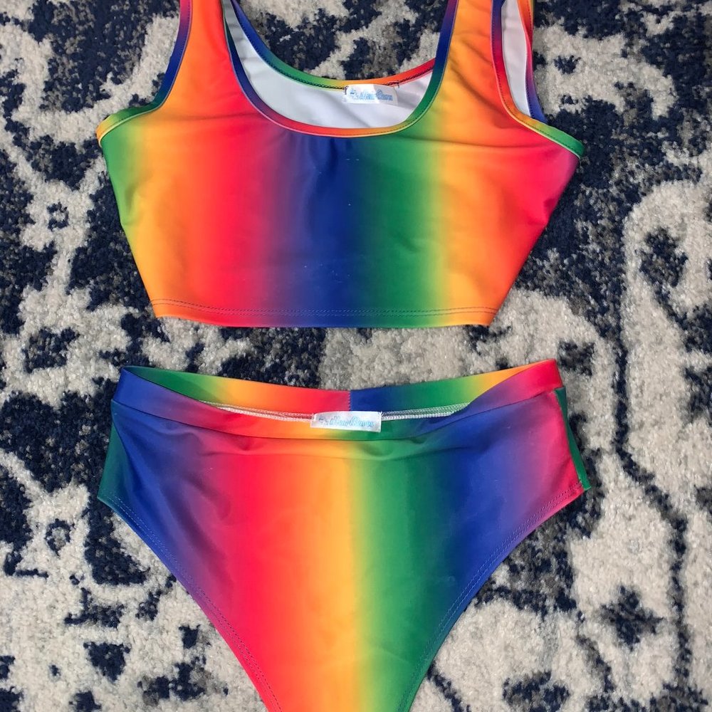 Rave/Festival Crop Tank High-Waisted Hipster Set